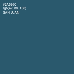 #2A586C - San Juan Color Image