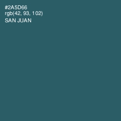 #2A5D66 - San Juan Color Image