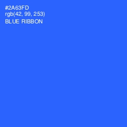 #2A63FD - Blue Ribbon Color Image