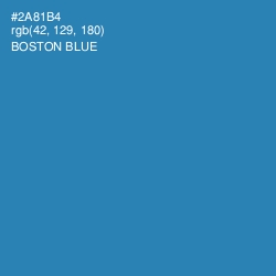 #2A81B4 - Boston Blue Color Image