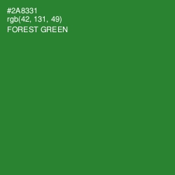 #2A8331 - Forest Green Color Image