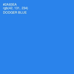 #2A83EA - Dodger Blue Color Image