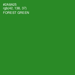 #2A8A25 - Forest Green Color Image