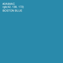 #2A8AAC - Boston Blue Color Image
