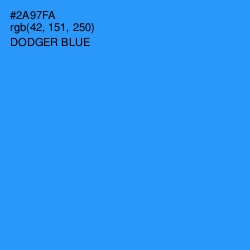 #2A97FA - Dodger Blue Color Image