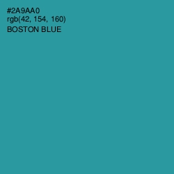 #2A9AA0 - Boston Blue Color Image