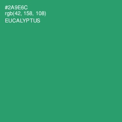 #2A9E6C - Eucalyptus Color Image