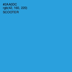 #2AA0DC - Scooter Color Image