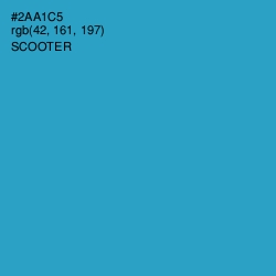 #2AA1C5 - Scooter Color Image