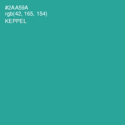 #2AA59A - Keppel Color Image