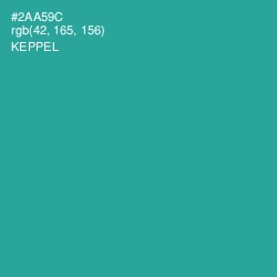 #2AA59C - Keppel Color Image