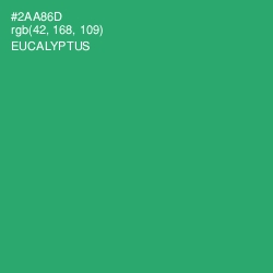 #2AA86D - Eucalyptus Color Image
