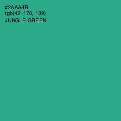 #2AAA8B - Jungle Green Color Image