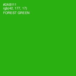 #2AB111 - Forest Green Color Image