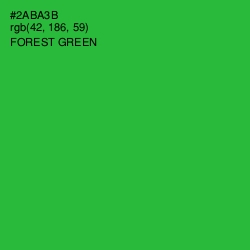 #2ABA3B - Forest Green Color Image