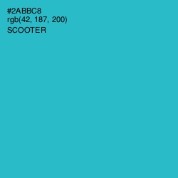 #2ABBC8 - Scooter Color Image