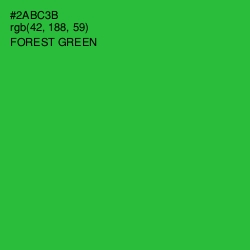 #2ABC3B - Forest Green Color Image