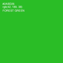 #2ABD26 - Forest Green Color Image