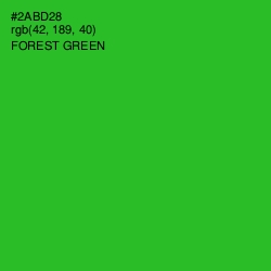 #2ABD28 - Forest Green Color Image