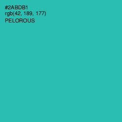 #2ABDB1 - Pelorous Color Image