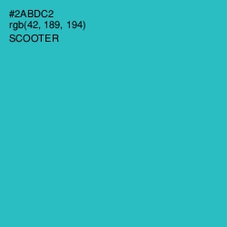 #2ABDC2 - Scooter Color Image