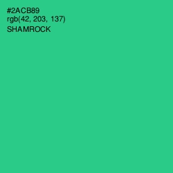 #2ACB89 - Shamrock Color Image