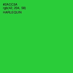 #2ACC3A - Harlequin Color Image
