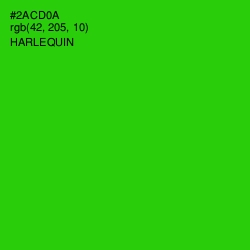#2ACD0A - Harlequin Color Image