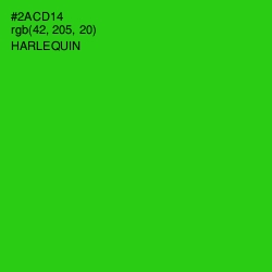 #2ACD14 - Harlequin Color Image