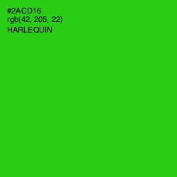 #2ACD16 - Harlequin Color Image