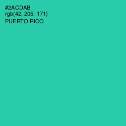 #2ACDAB - Puerto Rico Color Image