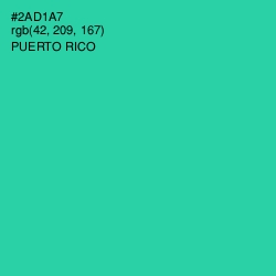 #2AD1A7 - Puerto Rico Color Image