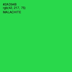 #2AD94B - Malachite Color Image