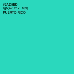 #2AD9BD - Puerto Rico Color Image