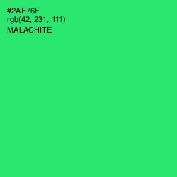 #2AE76F - Malachite Color Image