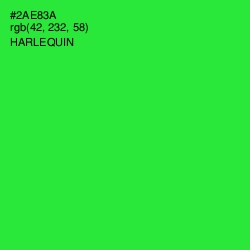 #2AE83A - Harlequin Color Image