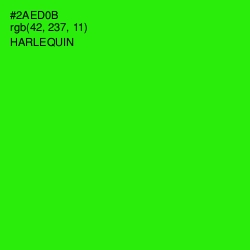 #2AED0B - Harlequin Color Image