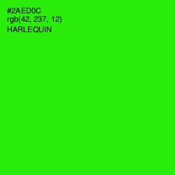 #2AED0C - Harlequin Color Image