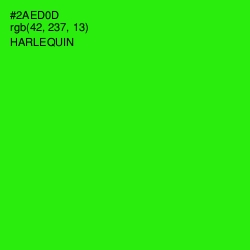 #2AED0D - Harlequin Color Image