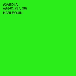 #2AED1A - Harlequin Color Image