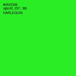 #2AED26 - Harlequin Color Image