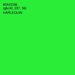 #2AED38 - Harlequin Color Image
