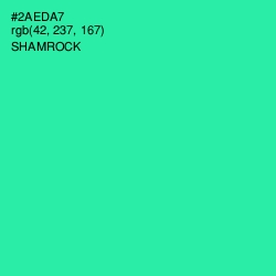 #2AEDA7 - Shamrock Color Image