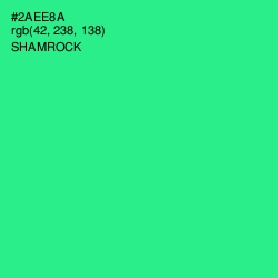 #2AEE8A - Shamrock Color Image