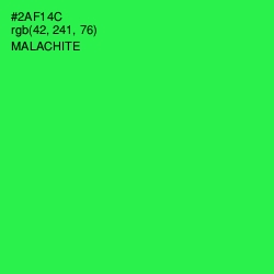 #2AF14C - Malachite Color Image