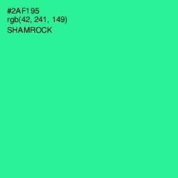 #2AF195 - Shamrock Color Image