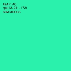 #2AF1AC - Shamrock Color Image