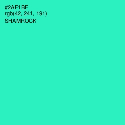 #2AF1BF - Shamrock Color Image