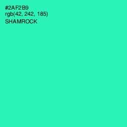 #2AF2B9 - Shamrock Color Image