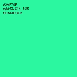 #2AF79F - Shamrock Color Image